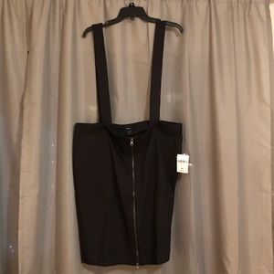 NWT Black forever21 suspender pencil skirt 2x
